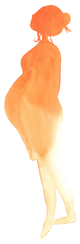 Pregnanct Yogini in Orange